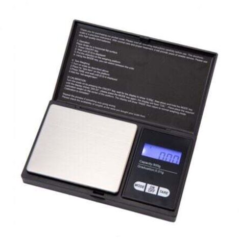 Balance de grammes numérique avec plateau 500g x 0.01g, balance alimentaire de précision, balance à bijoux, avec écran LCD rétroéclairé