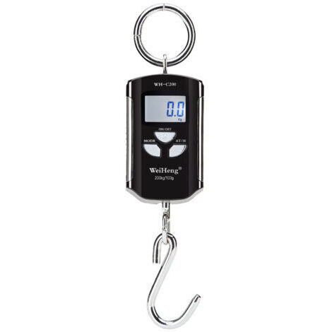 Balance de grue electronique portable  plage precise 200 kg / 100 g, cadre argente