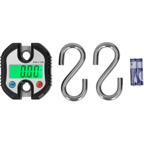 Balance de pesage suspendue à affichage LCD, capacité 150 kg pour colis et entrepôt, couleur noire