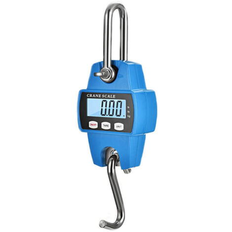 Balance Numérique Suspendue 300 Kg - Avec Crochet, écran LCD N/lbs/kg, Couleur Jaune, Portable