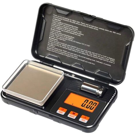 Balance de poche de précision, balance électronique numérique pour bijoux (précision de 200 g/0,01 g), balance de cuisine, mini-balance, balance intelligente avec étalonnage à 50 g.-AquaForge