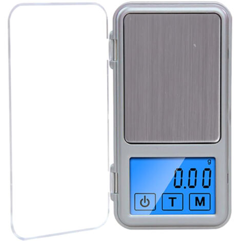 Balance de poche numérique portable, balance de cuisine, mini balance de bijouterie, balance de voyage, balance alimentaire en grammes, 500 g x 0,1 g, étui de protection-AquaForge