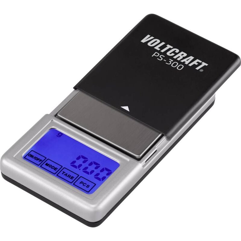 Voltcraft - PS-200 Balance de poche Plage de pesée (max.) 200 g Lisibilité 0.01 g à pile(s) noir, argent