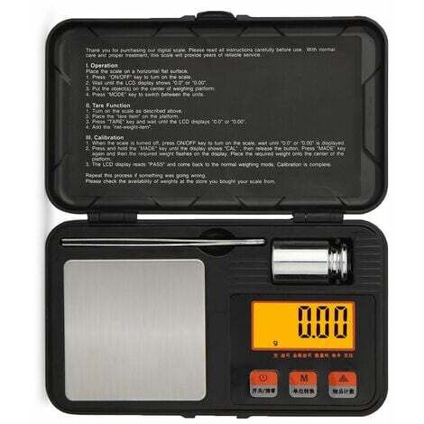 Balance de Précision 0,001g/50g de Poids D'étalonnage, Balance de Cuisine Numérique, Balance de Poche, Balances de Bijoux Portable avec Affichage LCD avec Pincettes, Fonction Tare