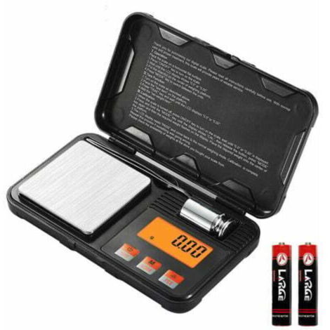Balance de Précision 0,001g/50g de Poids D'étalonnage, Balance de Cuisine Numérique, Balance de Poche, Balances de Bijoux Portable avec Affichage LCD avec Pincettes, Fonction Tare