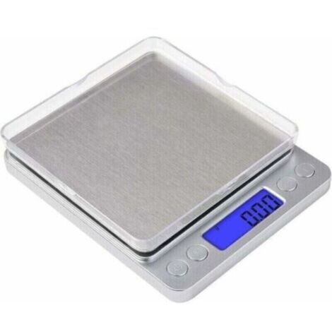 Balance de précision 1000 g/0,1 g, balance de cuisine, balance de poche et balance de bijoutier, balance électronique haute précision, écran LCD rétroéclairé, fonctions tare et PCS, avec bracelet.