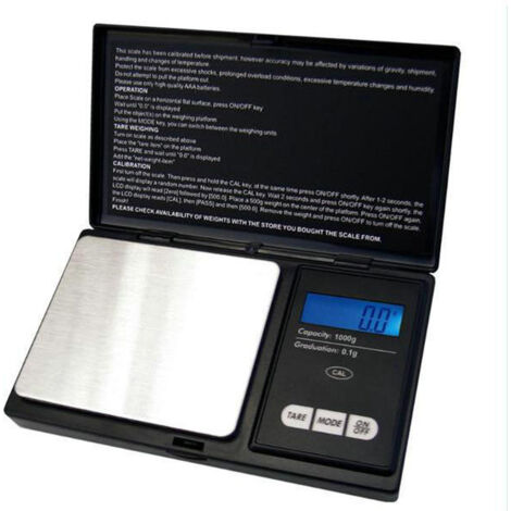 Balance de Précision, 500g/0.01g, Balance de Cuisine, Balance de Precision 0.01g, Balance de Poche avec Écran LCD, Petite Balance de Bijoux, avec Fonction de Tare, Acier Inoxydable (500g)