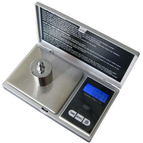 Balance de Précision, 500g/0.01g, Balance de Cuisine, Balance de Precision 0.01g, Balance de Poche avec Écran LCD, Petite Balance de Bijoux, avec Fonction de Tare, Acier Inoxydable (500g)