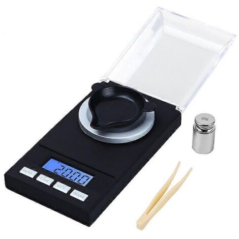 Balance de précision au milligramme, balance de bijoutier avec affichage LED, balance électronique multifonctionnelle, balance de cuisine, balance de poche avec poids d'étalonnage-AquaForge