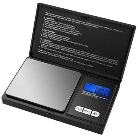 [Balance de Précision] Balance de Cuisine 500g/0.01g - Électronique à Écran LCD en Acier Inoxydable (12,7x7,5x1,9 cm) avec 7 Unités et Fonction Tare