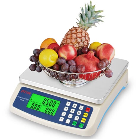 Balance de Précision, Ultrixe, 30kg/1g, Balance de Cuisine Électronique avec Fonction Tare et Compte, Calcul des prix, Balance Numérique Haute Précision, Écran LCD, pour Alimentaire Multifonctionnel