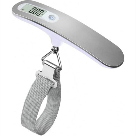 Balance de voyage numérique de haute précision Balance pour bagages Balance à main pour valises Balance suspendue pour valises Poids 110lb 50KG capacité, lourde suspendue, argent