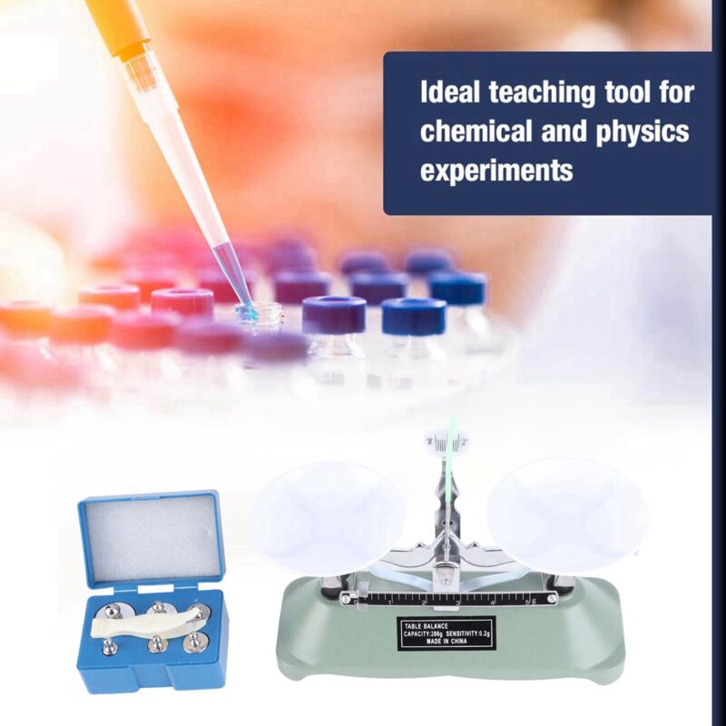 Balance d'enseignement 200g, balance à palette, balance mécanique de bureau, outil d'enseignement de la physique scolaire avec poids