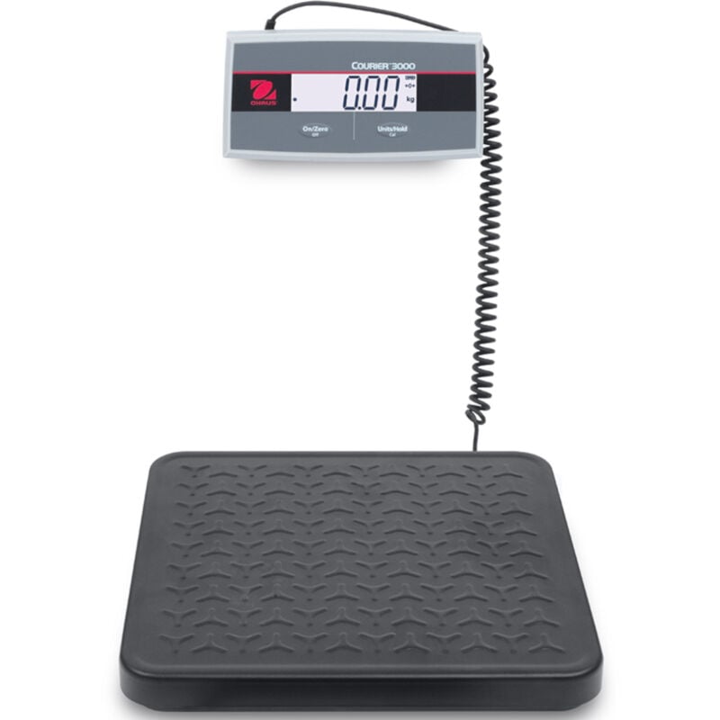 Balance plate-forme postale lcd ohaus courier 3000 pour colis 33x32cm 200Kg / 100g