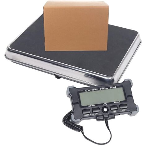 Balance digitale d'expédition et postale de 440lb, avec plateforme en acier inoxydable, balance industrielle au sol, 2 piles AAA incluses 12.49.8in