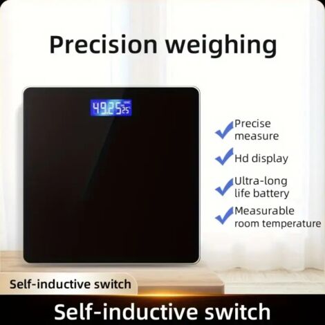 Balance électronique compacte et de haute précision pour une utilisation à domicile, adaptée aux adultes et aux femmes, axée sur la réduction de la masse graisseuse et la perte de poids.