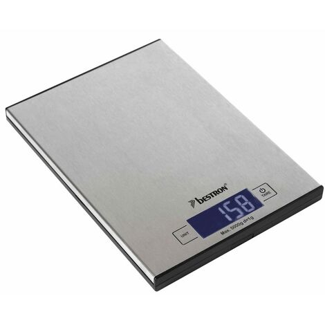Balance électronique de cuisine AKS1000S Inox 5 kg Bestron - Argent