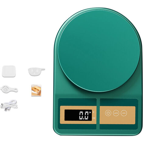 Balance électronique de haute précision pour la cuisine, idéale pour les régimes, le café et la pâtisserie (verte).-AquaForge