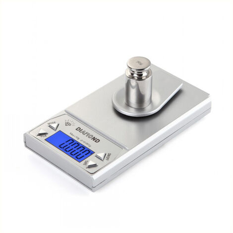 Balance électronique de poche 50g/0.001g, précision haute pour bijoux et cuisine, affichage LED, portable mini (10g/0.001g)