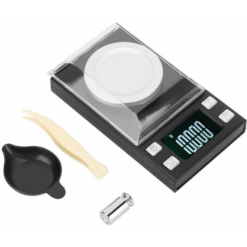 Balance électronique numérique 0.001G Haute Précision Portable Mini LCD Balance électronique Numérique pour Pesée Bijoux Gold Pills (50g/0.001g)