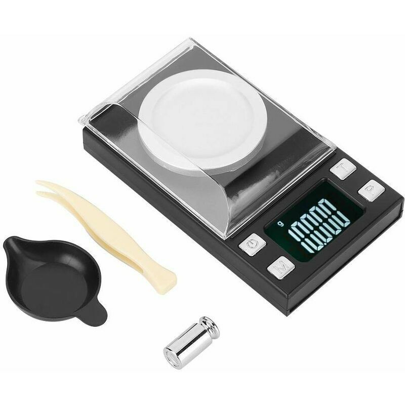 Balance électronique numérique de haute précision 0,001 g, portable avec écran lcd, idéale pour peser des bijoux, des pilules d'or, etc. (capacité de