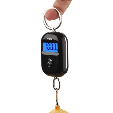 Balance électronique portable, balance pour hameçons avec écran rétroéclairé, balance à bagages de 50 kg