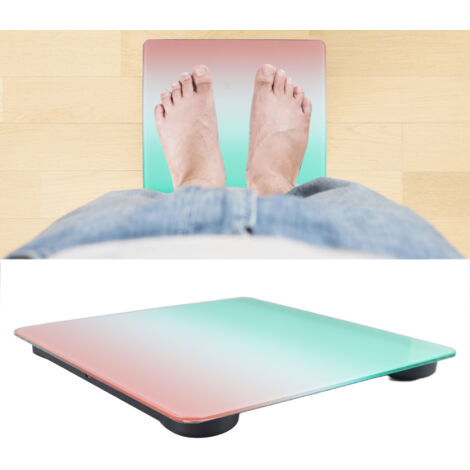 Balance Intelligente Connectée Bluetooth USB - Rose Poudré Rechargeable avec Verre Trempé (180 kg, ABS)