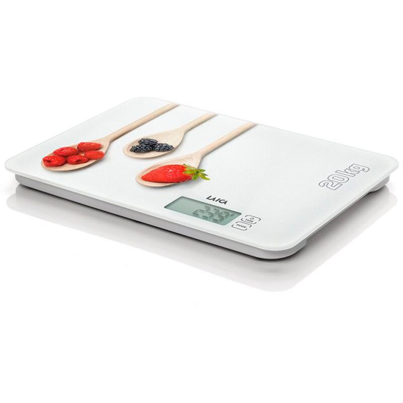 Laica - Balance de cuisine électronique 20 kg blanc/rouge