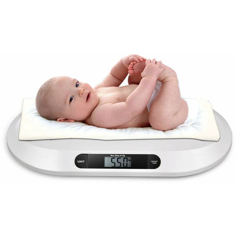Senderpick - Pèse-bébé 20Kg Pèse-bébé numérique pour le poids du bébé Pèse-bébé pour la santé du tout-petit Matériau de sécurité abs Fonction 2 en 1