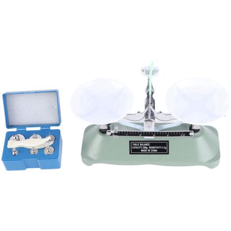 Balance mécanique à plateau 200 g/0,2 g avec poids, outil pédagogique pour laboratoire de chimie et de physique
