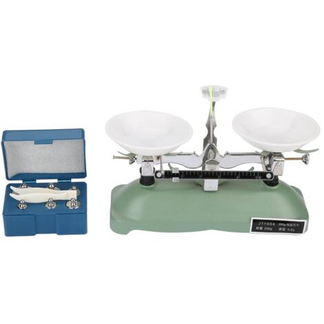Balance mécanique à plateaux 200g avec poids pour laboratoire de chimie et physique, outil pédagogique