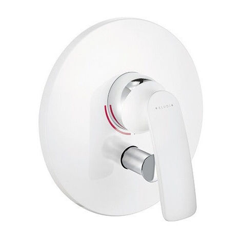 Balance mitigeur bain-douche à encastrer chromée blanc