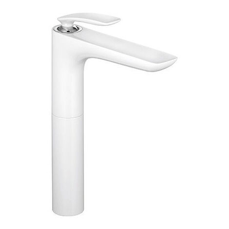 Balance mitigeur de lavabo-vasque 272 mm chromée blanc