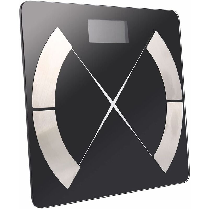 Tigrezy-Balance noire pour poids corporel, balance de salle de bain avec analyseur de composition de pesage musculaire