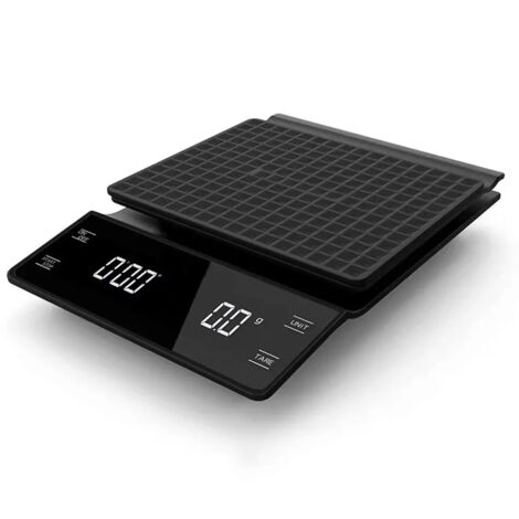 Balance Numérique à Café avec Minuterie 3 kg/0,1 g, Balance de Cuisine avec Affichage LCD Rétroéclairé, Balance Alimentaire Numérique de Cuisine, Balance Électronique