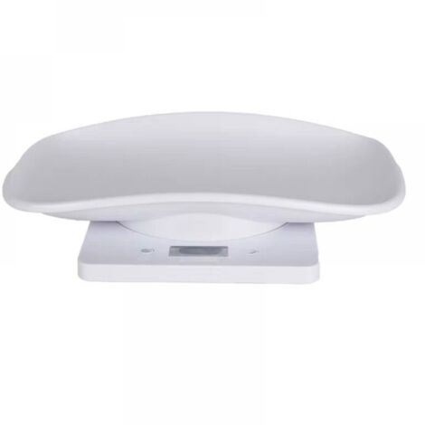 Balance numérique blanche pour animaux de compagnie avec écran LCD, 4 modes de pesée (onces/ml/lb/grammes), adaptée aux animaux de compagnie et à la cuisine, pour peser chats