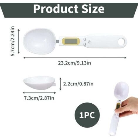 Balance numérique de précision (0,1 g à 500 g), avec écran LCD, 4 unités de mesure (gramme, once, carat), multifonctionnelle, adaptée à la cuisine, aux médicaments, au thé, aux épices, etc.