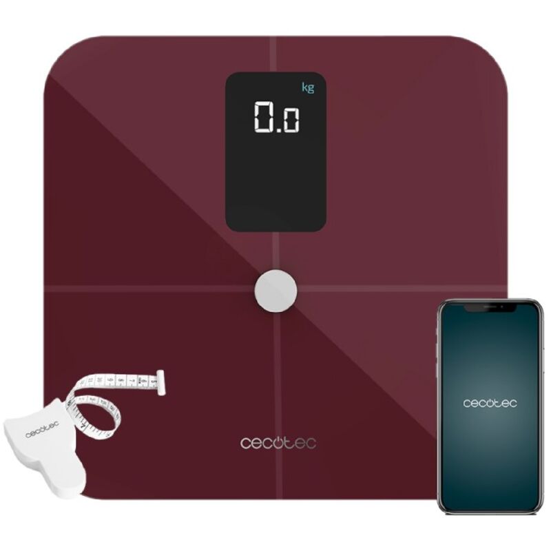 Pèse-personne avec application Surface Precision 10400 Smart Healthy Vision Garnet - Cecotec