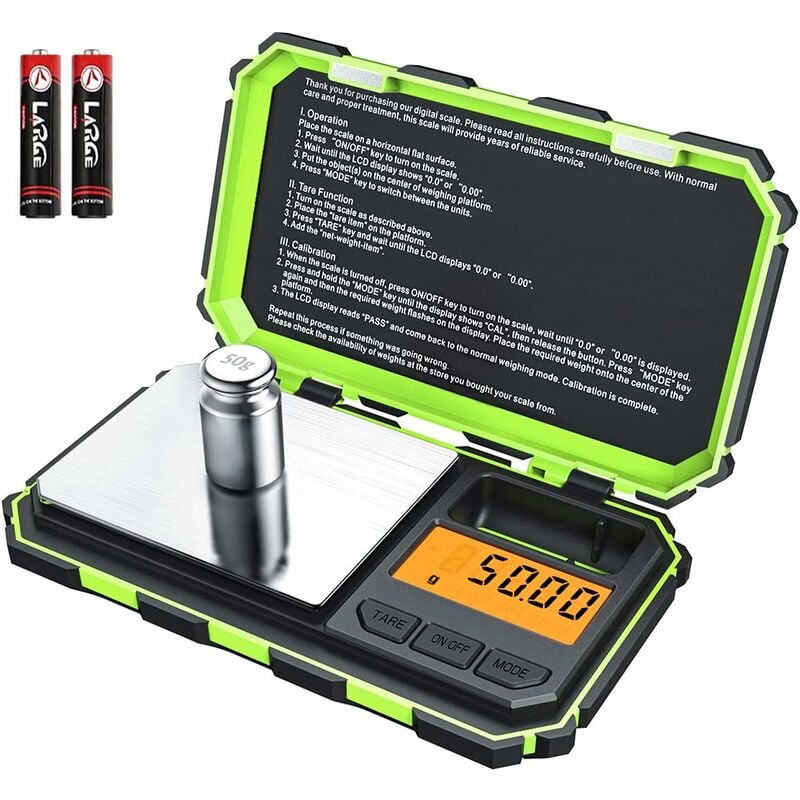 Balance numérique de poche, Balance à Grammes 200g/0.01g, 6 unités de conversion Balance intelligente avec fonction de calibrage et de tare,