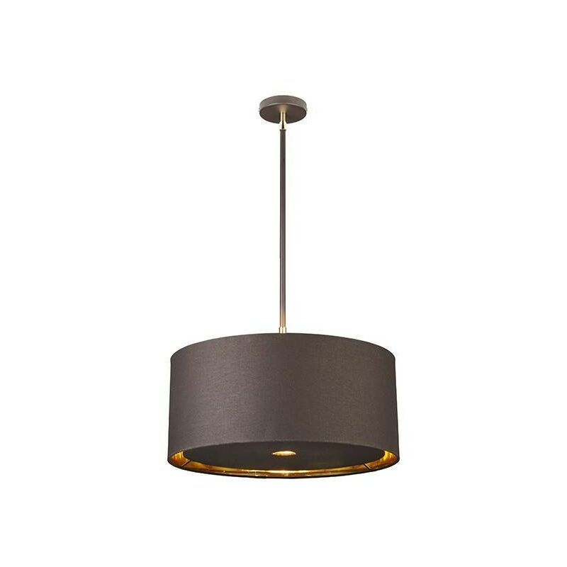 Elstead Balance - 1 Light Round Ceiling Pendant Brown, Brass, E27