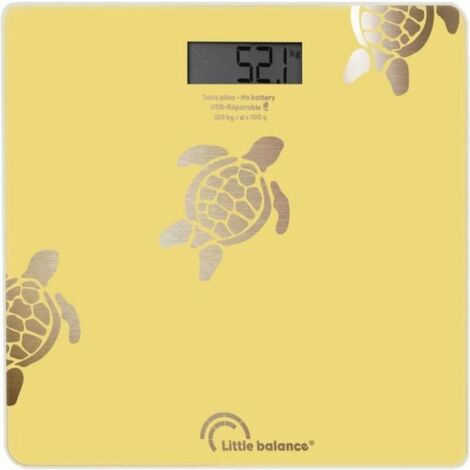 BALANCE PERSONNELLE IN VETRO USB-R TARTARUGHE SABBIOSO 180 KG/100G LITTLE BALANCE - 8731