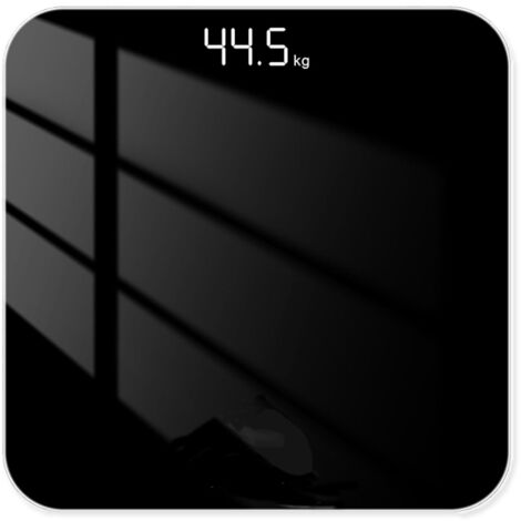 YOZHIQU Balance pese personne,Petit scale,26x26cm Haute Précision avec Affichage Lumineux, pese personnes mecanique, Peut être pesé à 180kg/ 400lb，Convient pour pesage personnel, pesage alimentaire (noir)