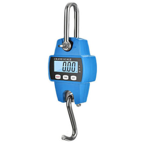 Balance pesée suspendue 300kg/660lb bleu avec crochet S, digital précision ±0.1% pour ferme chasse pêche et levage professionnel