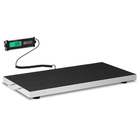 Balance Plateforme Pèse-Colis Professionnel Écran LCD 150 Kg ±50 g Vétérinaire - Blanc, Gris