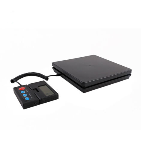 Balance Postale Numerique 50 kg Pese-colis de Precision 2 g avec Minuterie Fonction Tare Maintien Ecran LCD Pliable 90° Balance Portable pour Bagage Maison Poste Alimentation CA/CC Certifiee FCC
