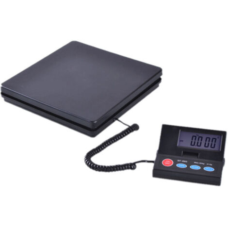 Balance Postale Numerique 50 kg Pese-colis de Precision 2 g avec Minuterie Fonction Tare Maintien Ecran LCD Pliable 90° Balance Portable pour Bagage Maison Poste Alimentation CA/CC Certifiee FCC