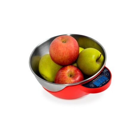 Balance rouge bol en acier inoxydable 5kg 765
