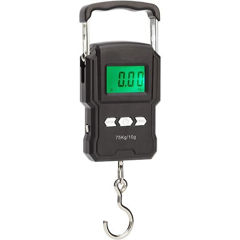 Balance Suspendue,Pêche électronique balance, électronique balance Digital Pêche postal Crochet de suspension balance avec mètre ruban avec écran LCD rétroéclairé, 2 piles AAA incluses