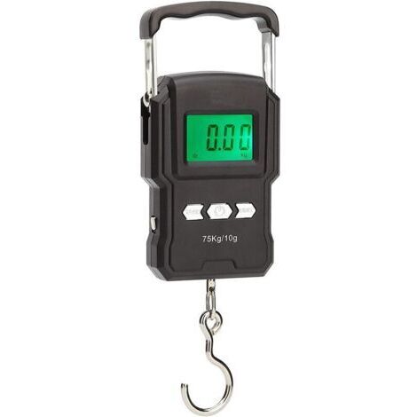 Balance Suspendue,Pêche électronique balance, électronique balance Digital Pêche postal Crochet de suspension balance avec mètre ruban avec écran LCD rétroéclairé, 2 piles AAA incluses