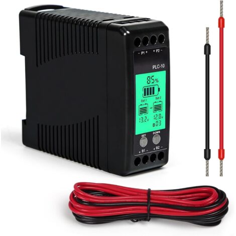 Balanceador de voltaje de batería de 24 V para visualización LCD de baterías conectadas en paralelo, Soporte multimódulo, Instalación sobre riel compatible con solar, RV